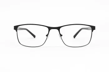 Anteojos metálicos negros para hombre modelo Cassian, ultralivianos y elegantes