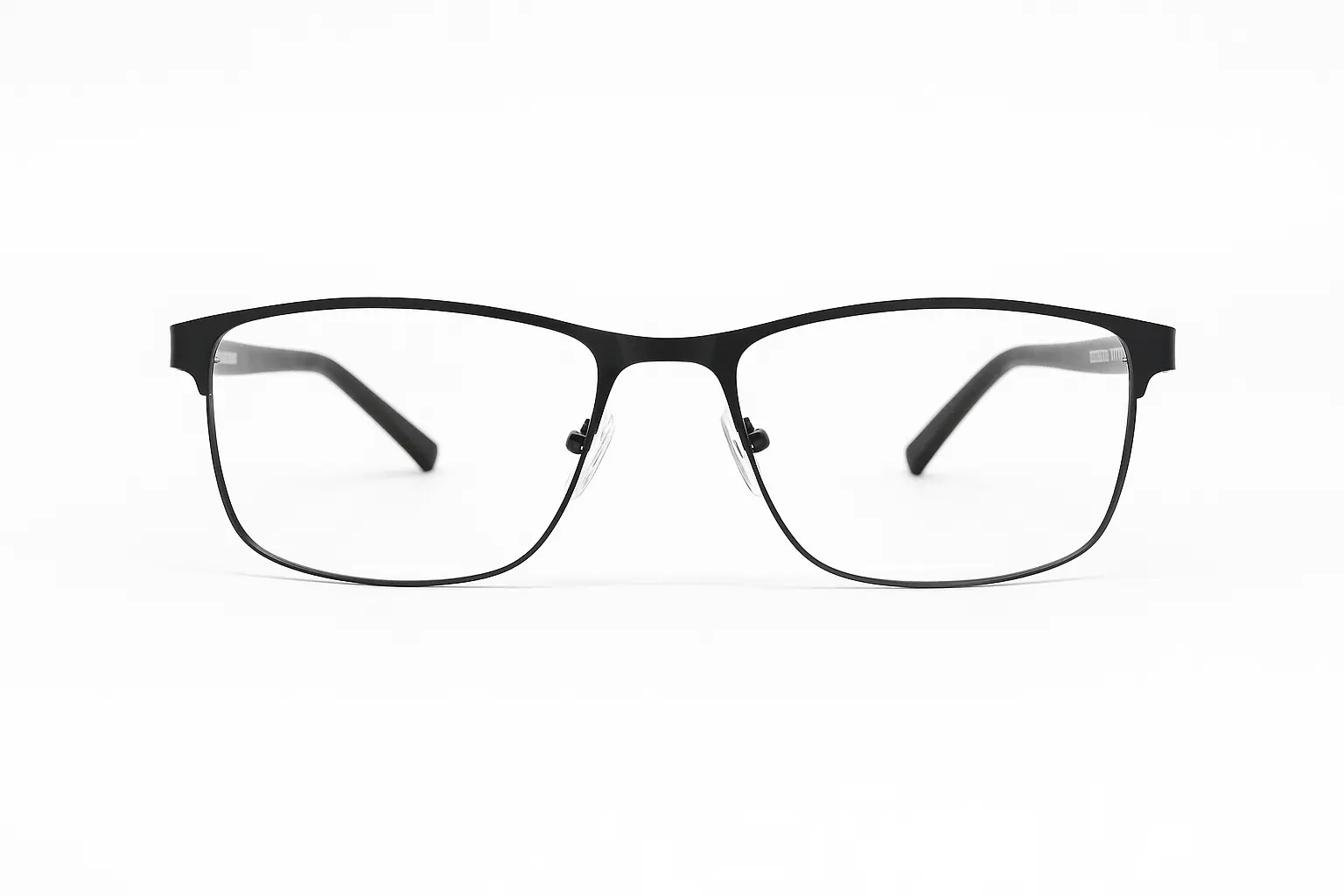 Anteojos metálicos negros para hombre modelo Cassian, ultralivianos y elegantes