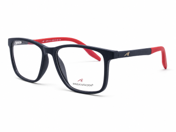 Anteojo óptico Angelo Falconi modelo AF‑2231 C‑3 azul translúcido con varillas coral